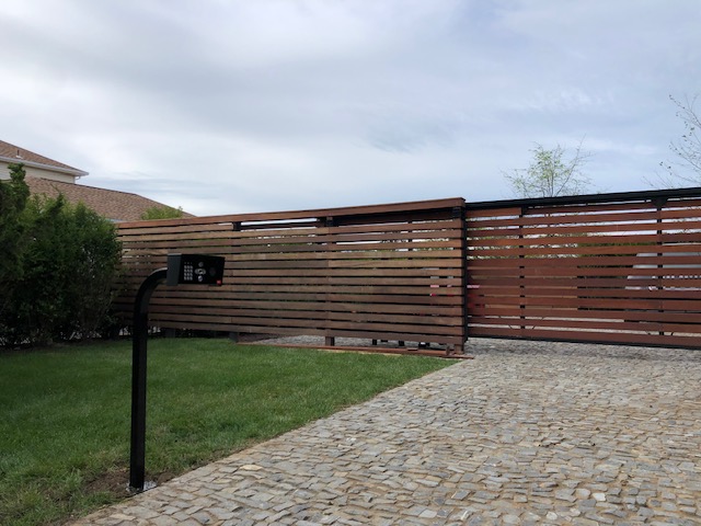 Residential Custom Sliding Privacy Gate in Long Branch, NJ Thumbnail